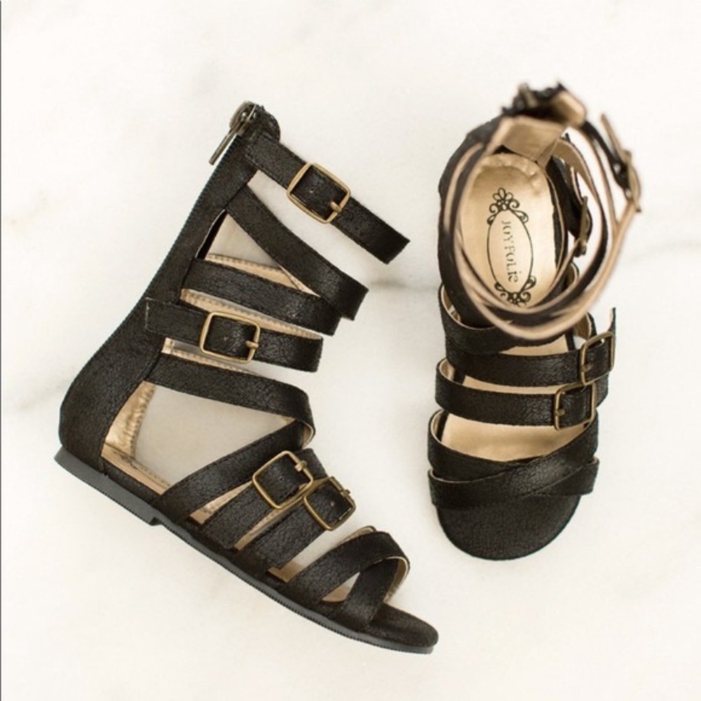 Joyfolie Sherra Gladiator Sandals, size 12t.